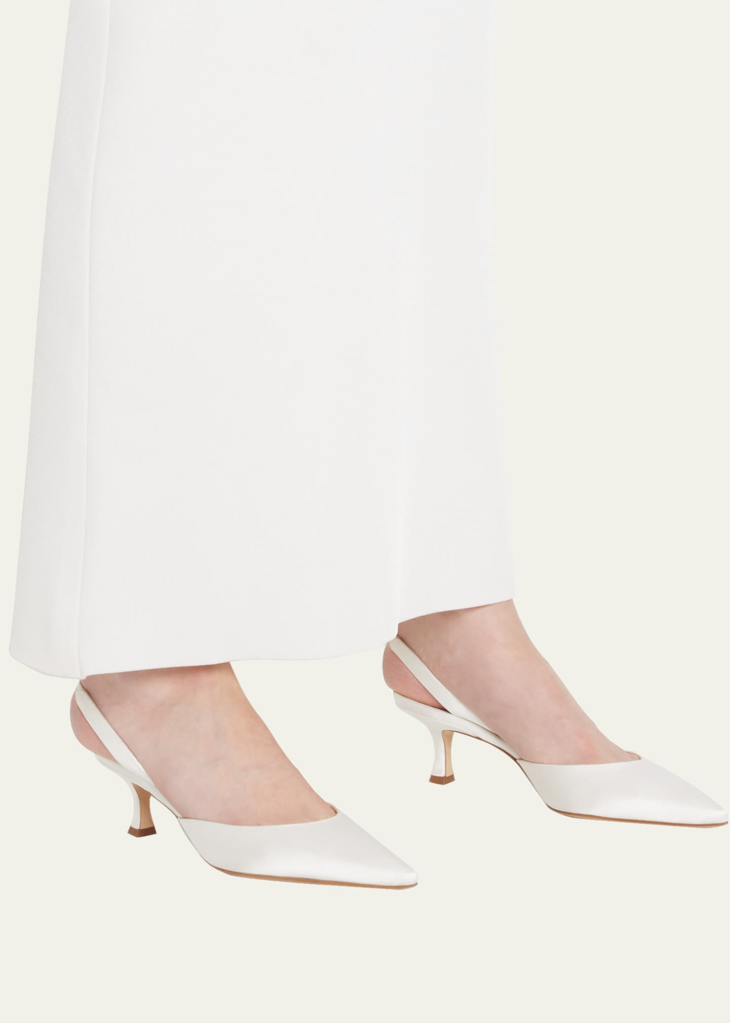 Manolo Blahnik Carolyne Kitten-Heel Halter Pumps | Bergdorf Goodman
