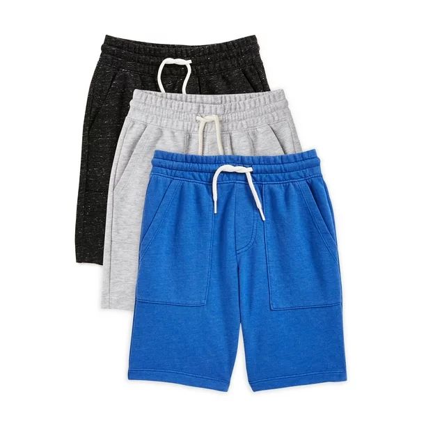 Wonder Nation Boys Knit Shorts, 3-Pack, Sizes 4-18 & Husky | Walmart (US)