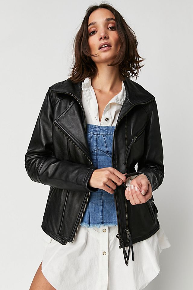 Cora Leather Jacket | Free People (Global - UK&FR Excluded)