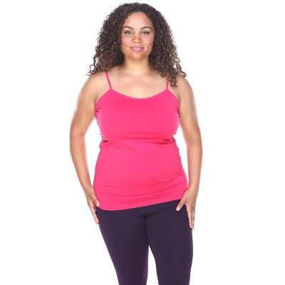 Women's Plus Size Tank Top Pink One Size Fits Most Plus - White Mark | Target