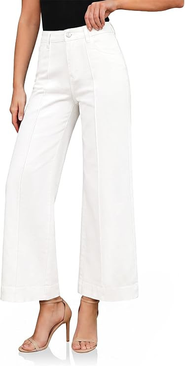 Cicy Bell Baggy Wide Leg Jeans for Women High Waisted Cropped Denim Pants | Amazon (US)