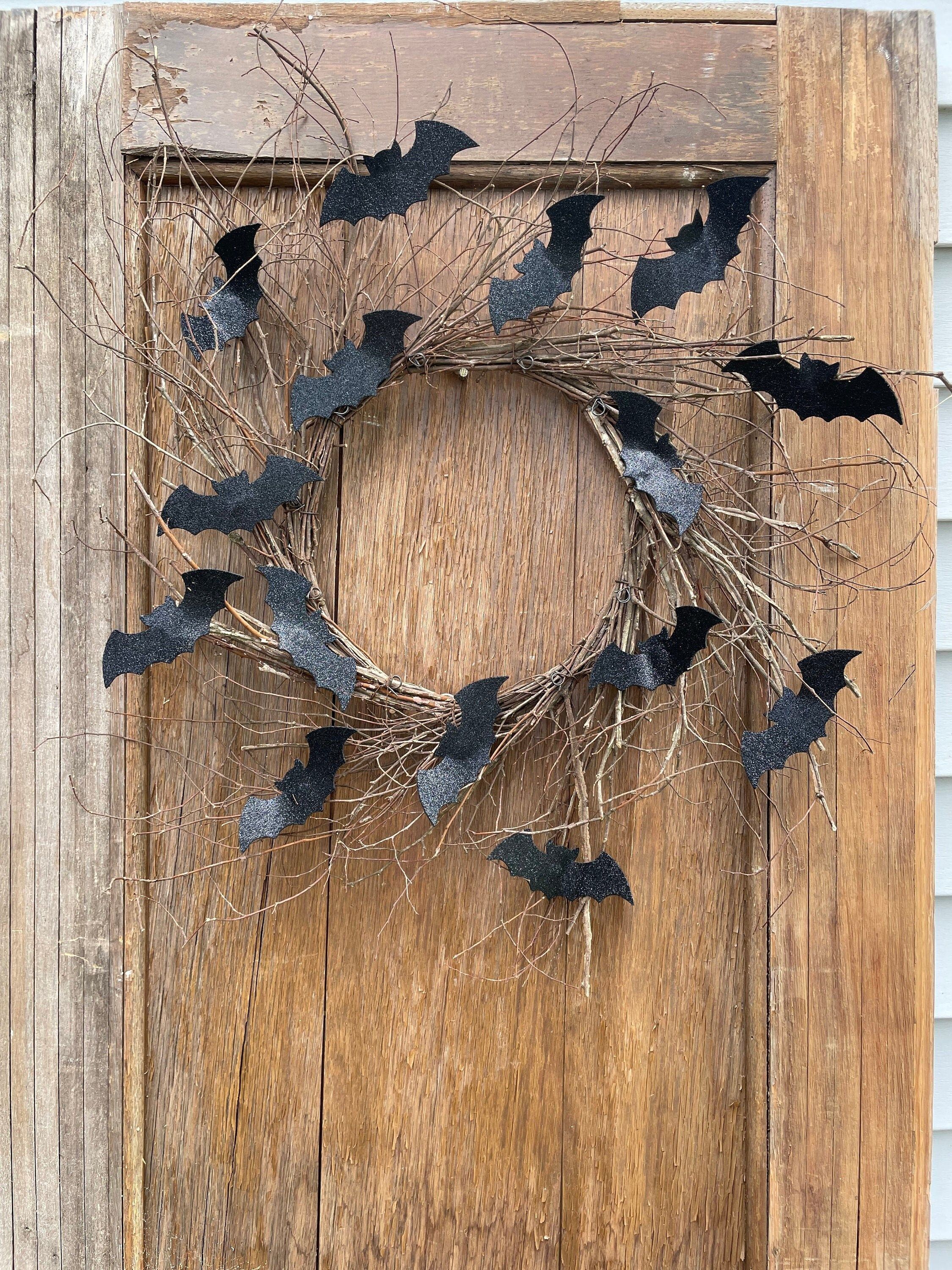 Halloween Wreath, Bat Wreath, Halloween Decor, Halloween Door Wreath, Front Door Wreath, Bat Deco... | Etsy (US)
