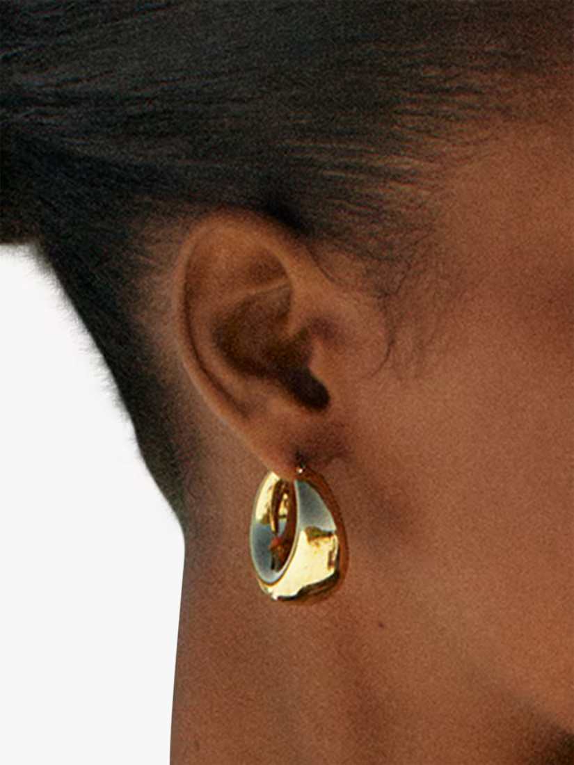 EDBLADBoyd Chunky Graduated Hoop Earrings, Gold | John Lewis (UK)