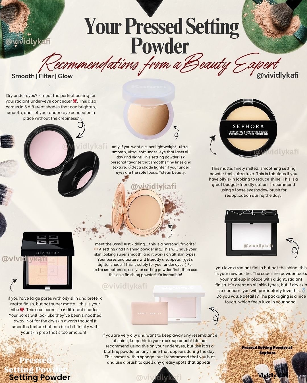 Setting Powder depending on your skin type and makeup needs so that your makeup can last all day.
-wedding makeup
- everyday makeup
- work makeup 

#LTKWedding #LTKStyleTip #LTKBeauty