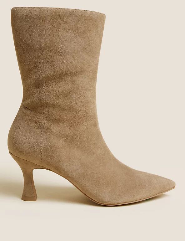 Suede Stiletto Heel Pointed Sock Boots | Autograph | M&S | Marks & Spencer (UK)