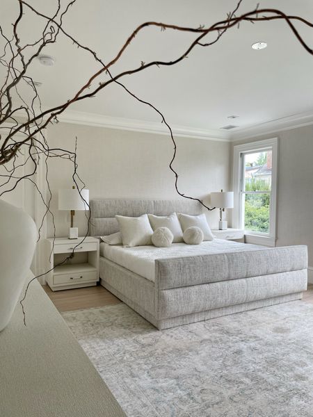 Cream, ivory, white bedroom. Monochromatic warm winter vibes! 