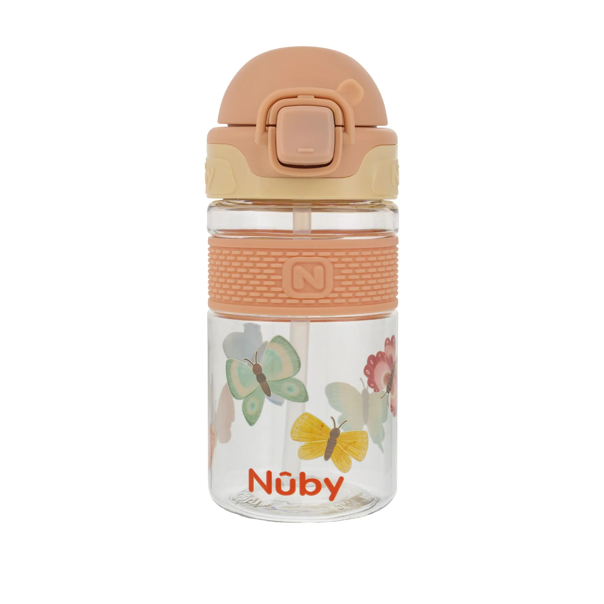 Thirsty Kids Flip-It BOLT Water Bottle | Butterflies | Nuby (US)