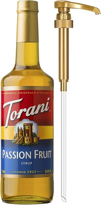 Torani Passion Fruit Syrup for Drinks, Flavoring for Iced Tea, Lemonade, Sodas, and Cocktails, Gl... | Amazon (US)