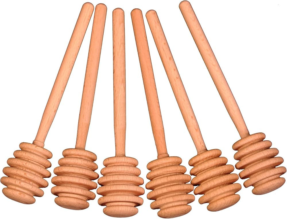 Creative Hobbies® 6 Inch Wood Honey Dipper Stick Server for Honey Jar Dispense Drizzle Honey New... | Amazon (US)