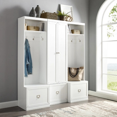 Crosley Furniture Harper 3-Piece Entryway Set, White | Ashley Homestore