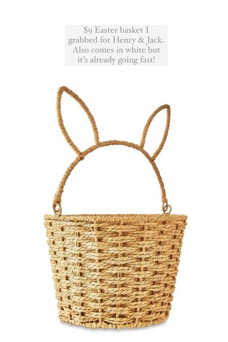 Easter basket I grabbed for Henry & Jack. It’s $9 & also comes in white. Stock is already going fast

Easter, Easter decor, Walmart finds, Easter basket 

#LTKSeasonal #LTKhome #LTKkids
