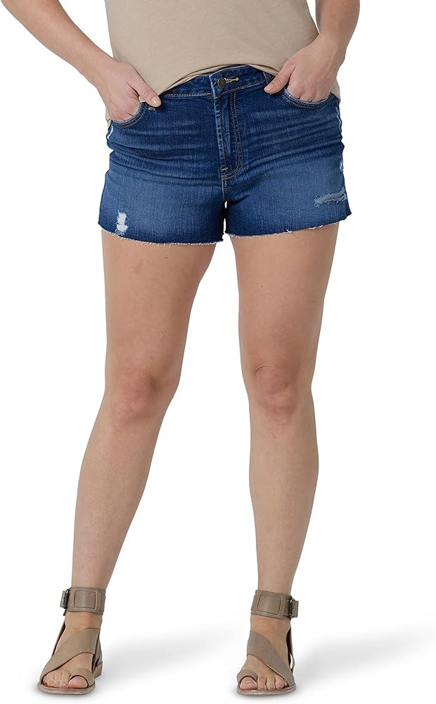 Wrangler Women's High-Rise Vintage Denim Short | Amazon (US)