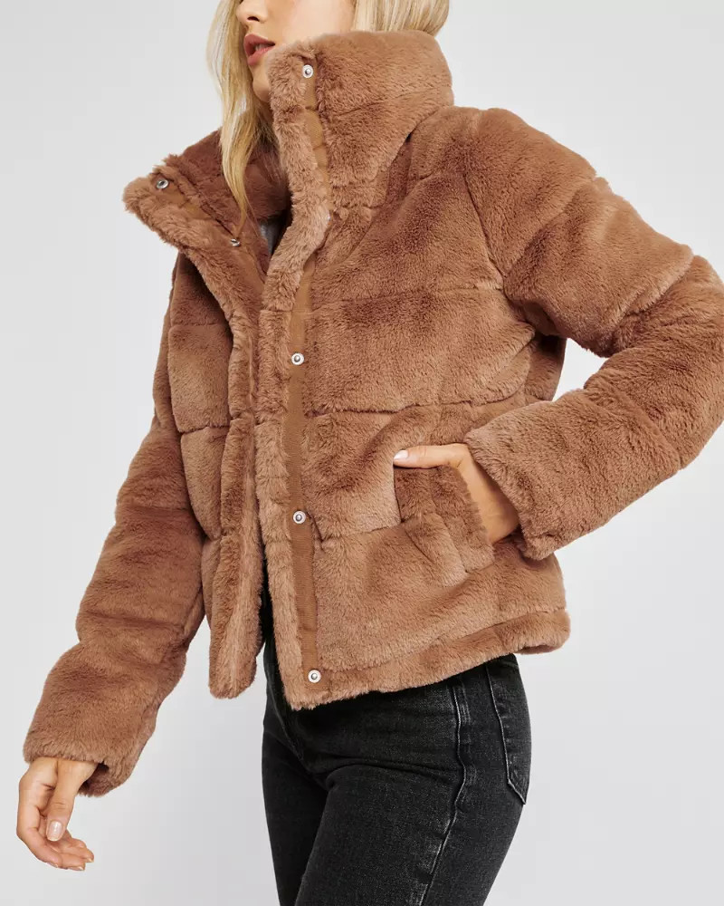 Mini Velvet Puffer Jacket | Abercrombie & Fitch US & UK