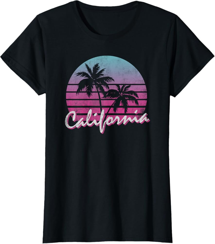 Retro Vintage 70s 80s Throwback Surf California T-Shirt | Amazon (US)
