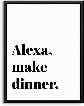 Sincerely, Not Funny Kitchen Sign Wall Decor Art Print Poster - Make Dinner - UNFRAMED- Modern Ty... | Amazon (US)