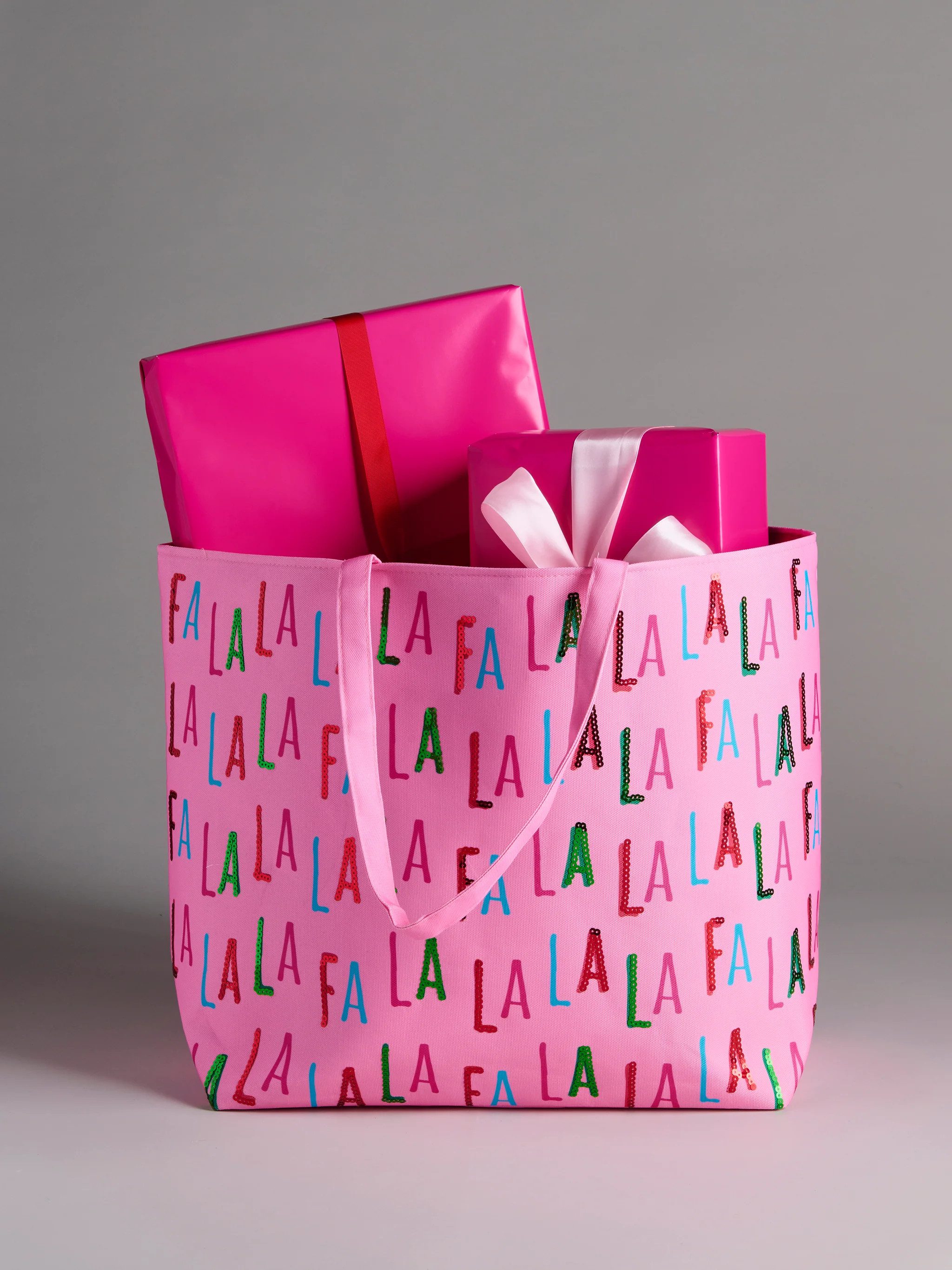 Shiraleah "Fa La La" Gifting Tote, Pink | Shiraleah