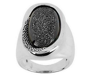 Michael Dawkins Sterling Silver Drusy Ring with Granulation Detail | QVC