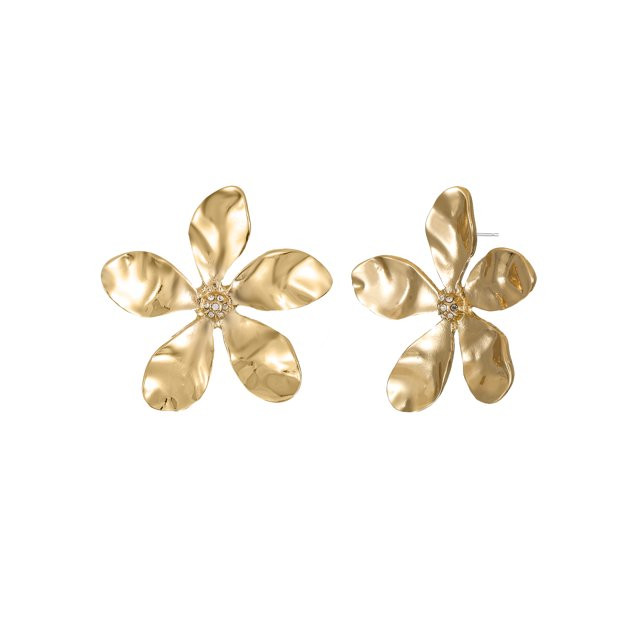 Time and Tru Goldtone Floral Motif Earrings, 1 Pair - Walmart.com | Walmart (US)