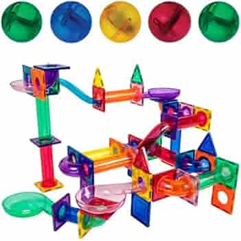 PicassoTiles Marble Run 100 Piece Magnetic Tile Race Track Toy Play Set STEM Building & Learning ... | Amazon (CA)
