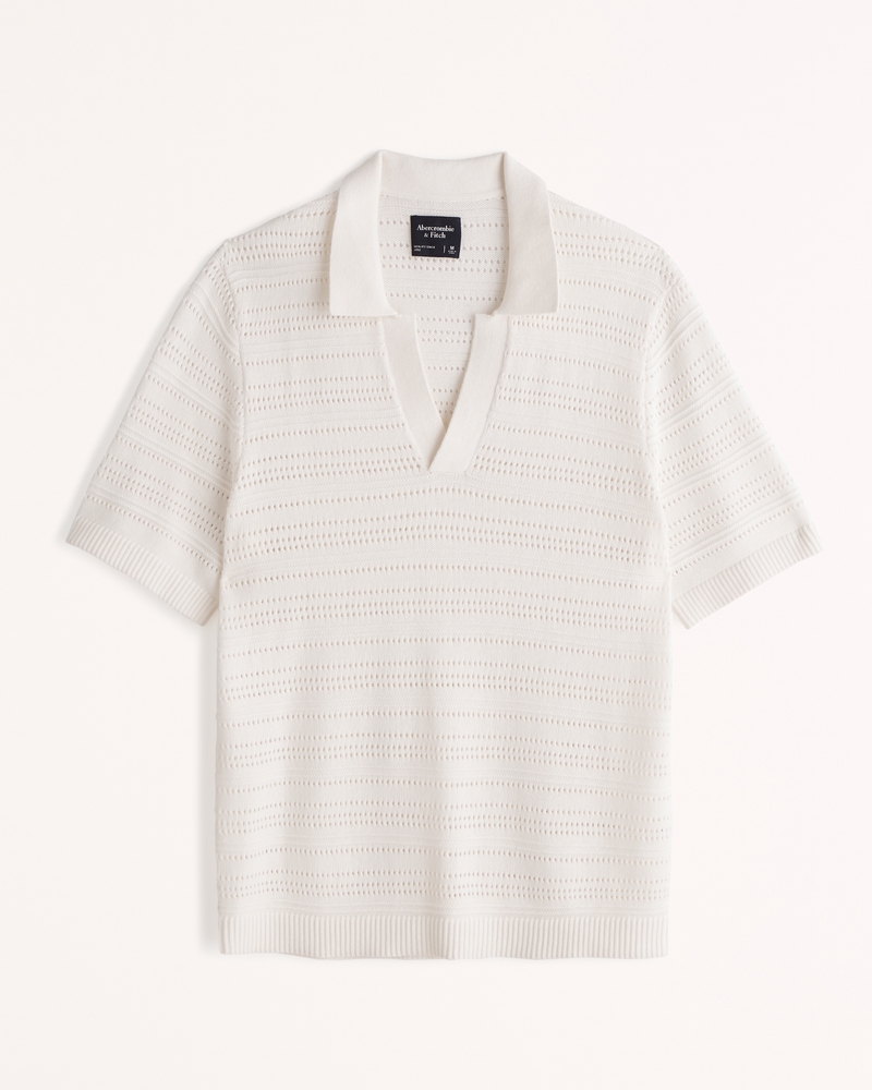 Exaggerated Johnny Collar Sweater Polo | Abercrombie & Fitch (US)