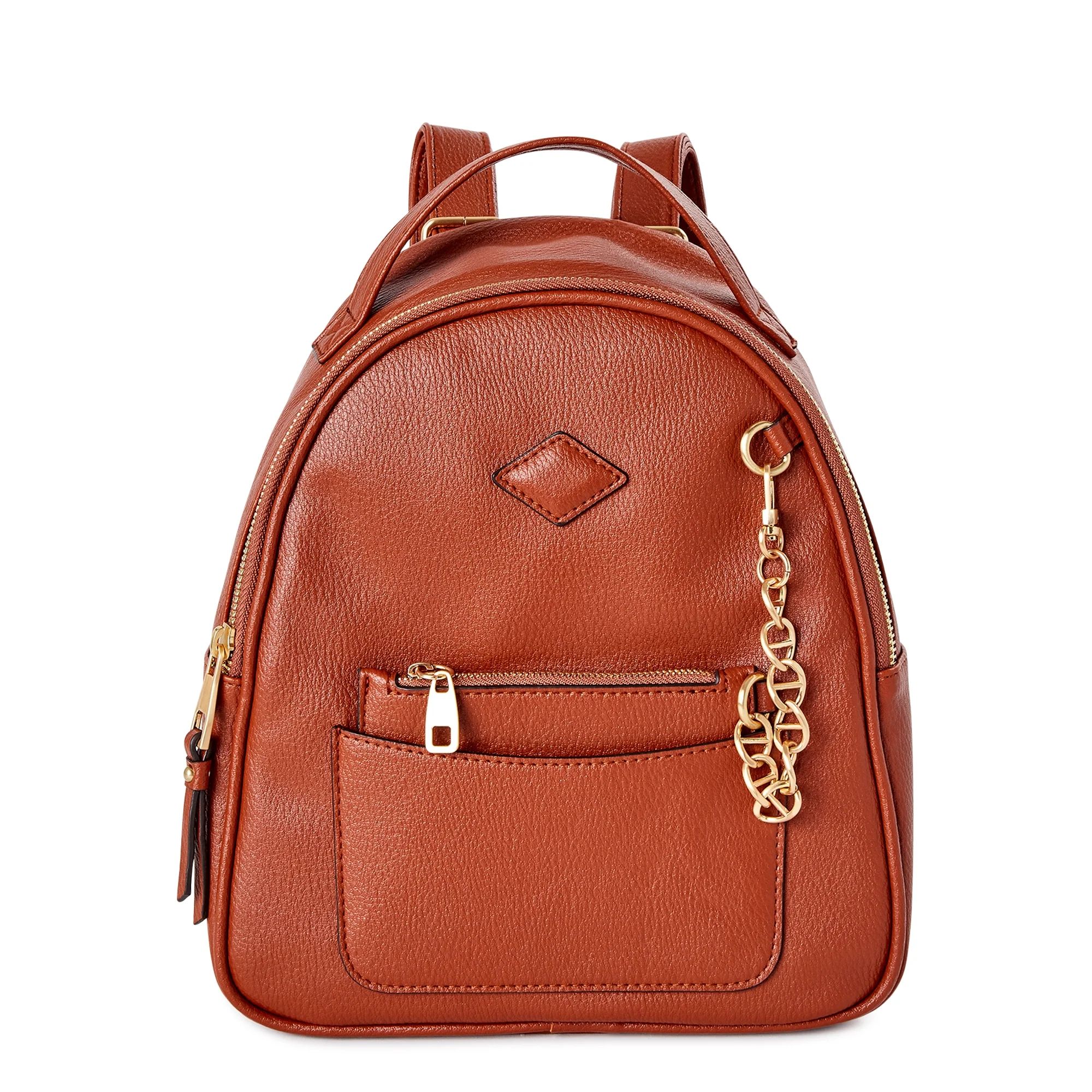 Time and Tru Women's Ruby Backpack, Cognac | Walmart (US)