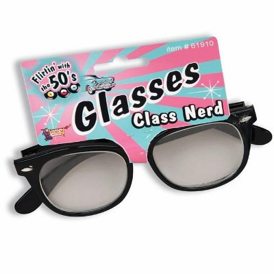 Forum Novelties 50's Class Nerd Geek Cracked Broken Costume Glasses | Target