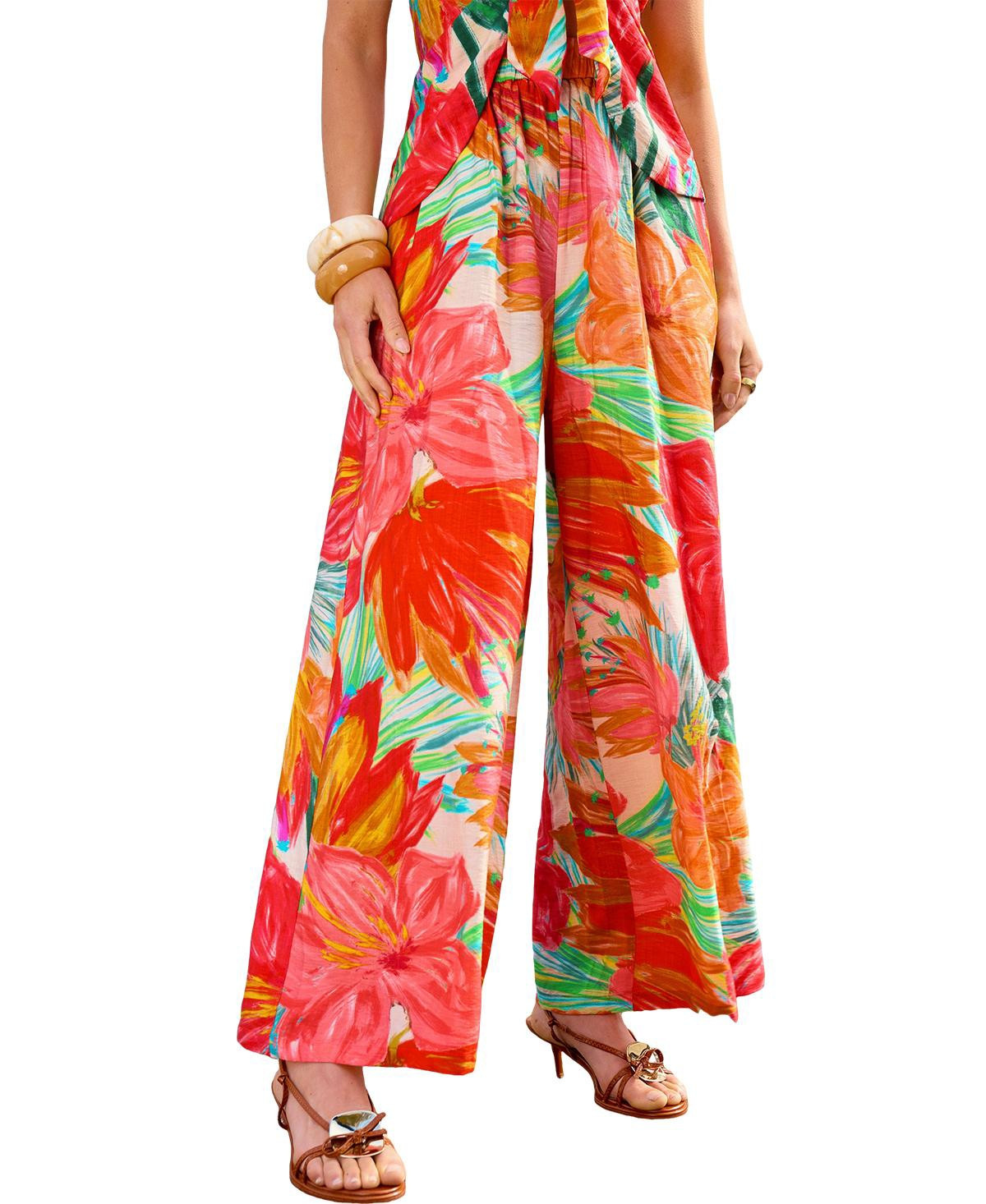 Cupshe Women's Just Like Spring Floral Pants - Red | Macy's