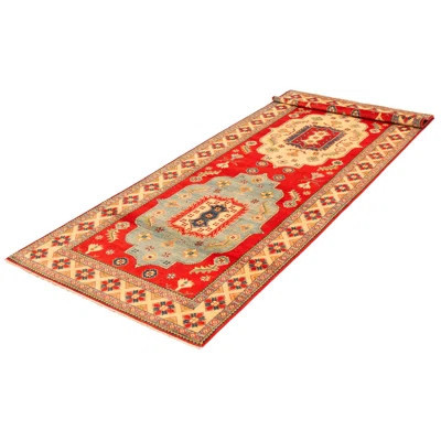 One-of-a-Kind Inisha Hand-Knotted New Age 5'2" x 17'4" Runner Wool Area Rug in Red/Beige | Wayfair North America