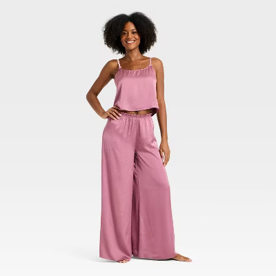 Women's Luxury Collection Satin Tank Top and Pants Pajama Set - Auden™ | Target