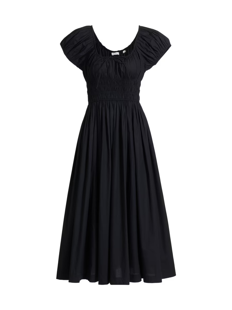 Quinn Cotton Smocked Midi-Dress | Saks Fifth Avenue