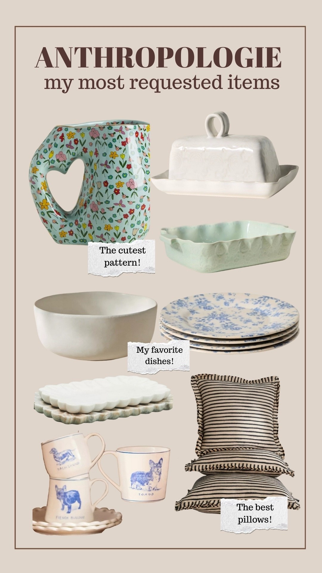 Here are my most requested items from Anthropologie! Tap to shop! ✨🔗

#LTKfoodie #LTKHome