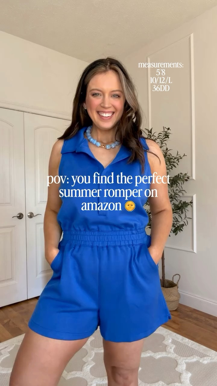 The perfect romper for summer! 🌞 The fabric is super similar to spanx, the fit is 10/10, and lots of cute color options! 💗 follow @maciejade for more midsize fashion! 🫶🏻 

summer fashion | romper | spanx | look for less | amazon romper | midsize body | midsize outfit | midsize fashion | size 10 | size 12

#LTKootd #LTKSeasonal #LTKMidsize