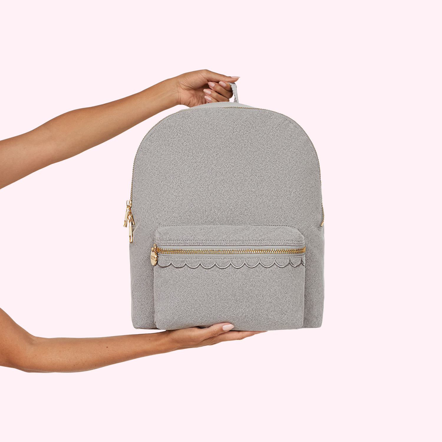 Scalloped Classic Backpack in Heather - Customizable | Stoney Clover Lane | Stoney Clover Lane