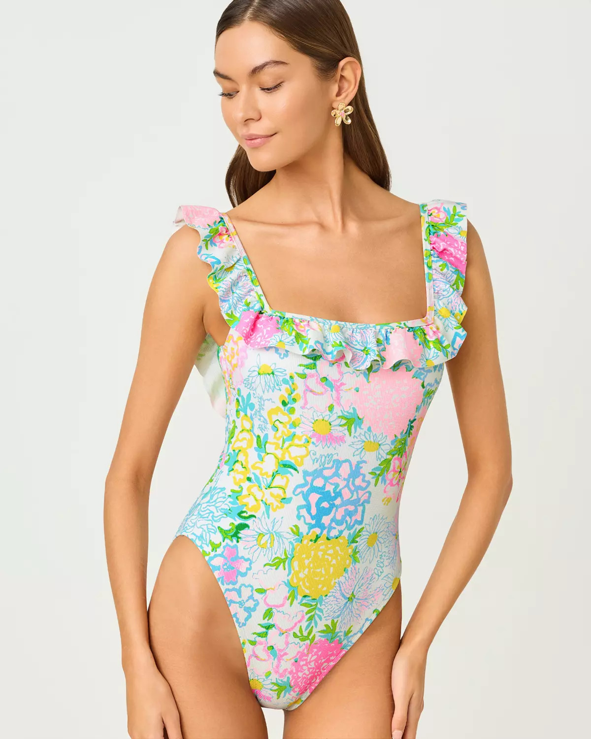 Aemma Ruffle One-Piece Swimsuit | Lilly Pulitzer