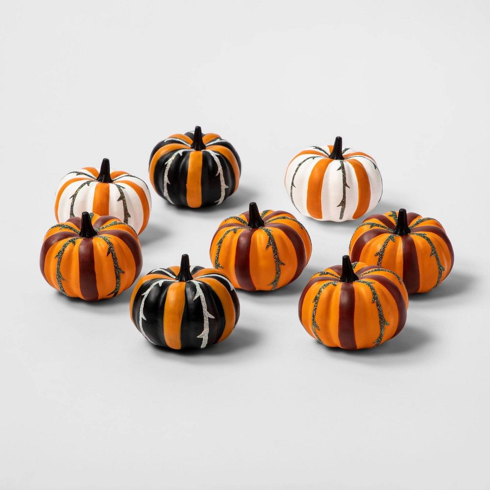 Halloween 8pk Faux Creepy Mini Pumpkin Plants Halloween Decorative Set - Hyde & EEK! Boutique | Target
