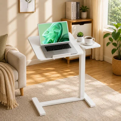Mobile Standing Desk, Height Adjustable Laptop Desk with Tilting Top | Wayfair North America