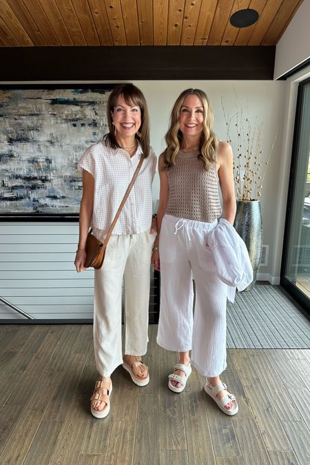 Splendid everyday summer outfits! Perfect for a quick weekend getaway, running errands, travel outfit, vacation outfit. Gauzy broom down and wide leg pants are so lightweight and comfortable! Use code JK20 for 20% off!

#LTKSaleAlert #LTKTravel #LTKOver40
