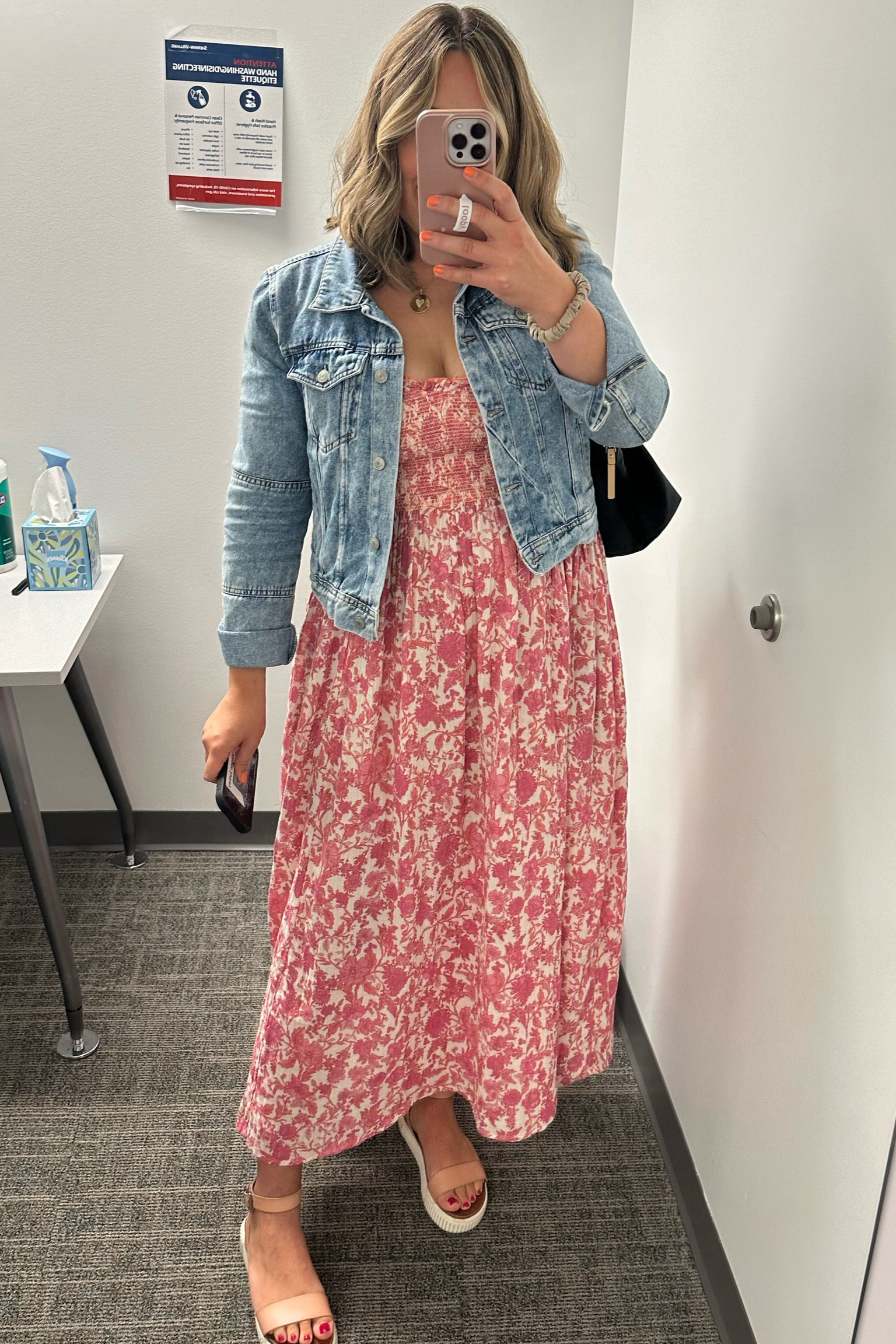 Free People Sweet Nothings dress! Perfect postpartum dress, super flowy and comfortable. Pink floral dress. Midi dress. Boho style. Summer office look. Wearing a large! 5'8"

#LTKSeasonal #LTKBaby #LTKStyleTip