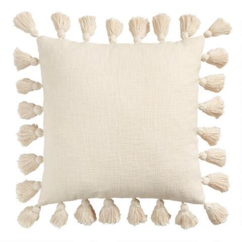 Four Sided Tassel Throw Pillow | World Market