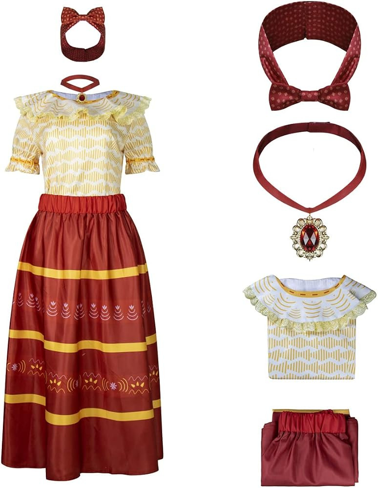 PAINEOMN Mirabel Dolores Pepa Luisa Costume Dress for Women Adult Madrigal Family Cosplay Outfit ... | Amazon (US)