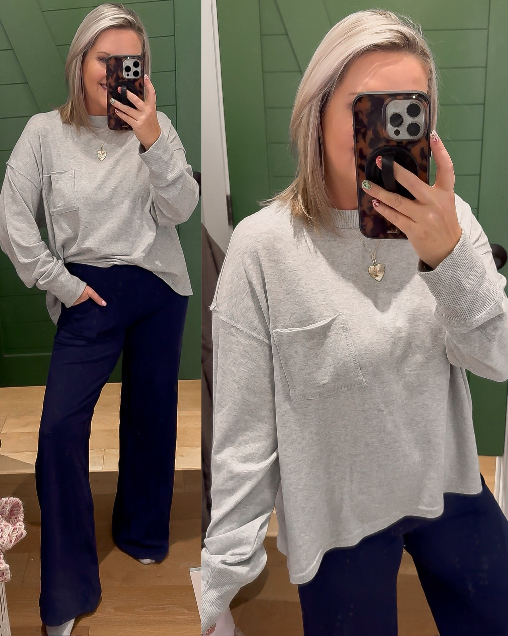I am loving these high waisted trouser pants from Aerie. They are so chic, yet are so comfortable. They are giving cool mom vibes.  

Winter outfit Winter style 

#LTKootd #LTKSeasonal #LTKFindsUnder50