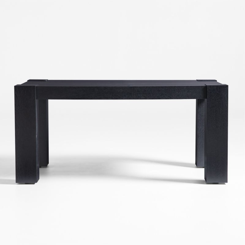 Sobro Black Mahogany Wood Dining Table | Crate & Barrel | Crate & Barrel