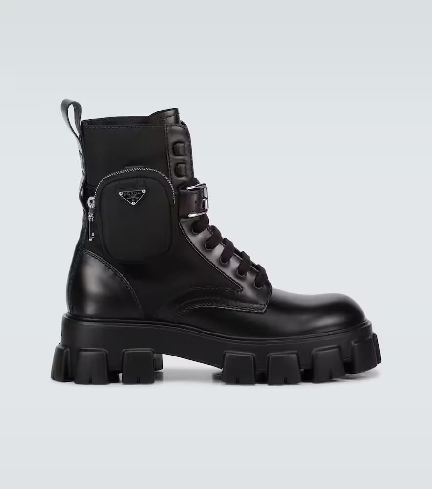 Leather combat boots | Mytheresa (UK)