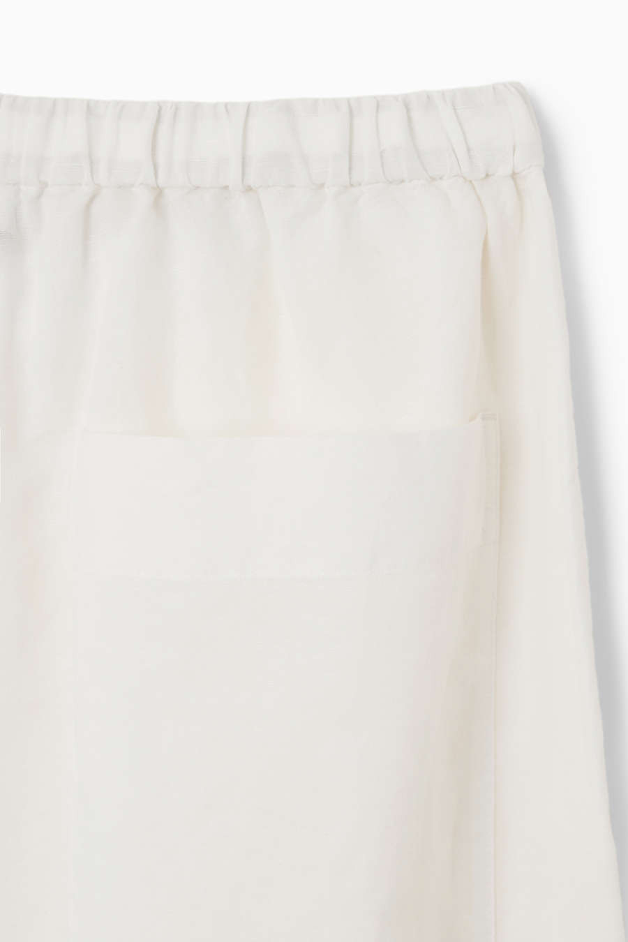 WIDE-LEG LINEN DRAWSTRING TROUSERS - WHITE - COS | COS (EU)