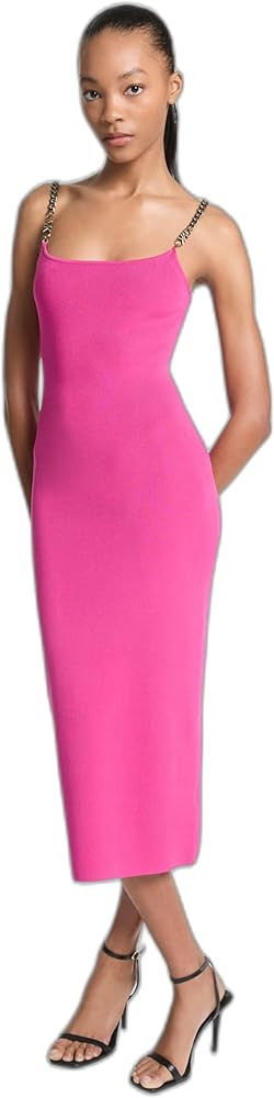 Michael Kors Womens Chain Strap Midi Dress | Amazon (US)