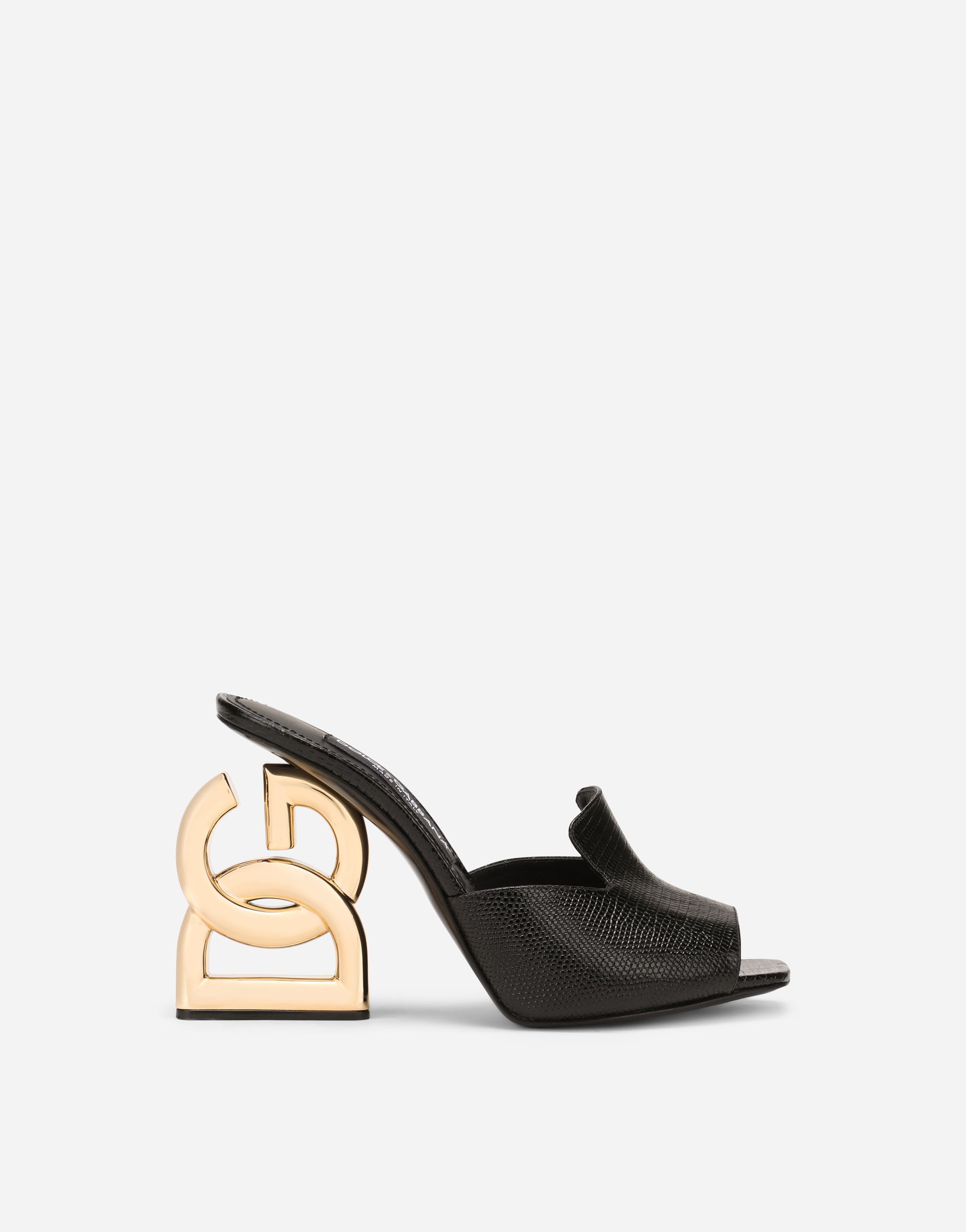 Iguana-print calfskin mules with 3.5 heel | Dolce & Gabbana