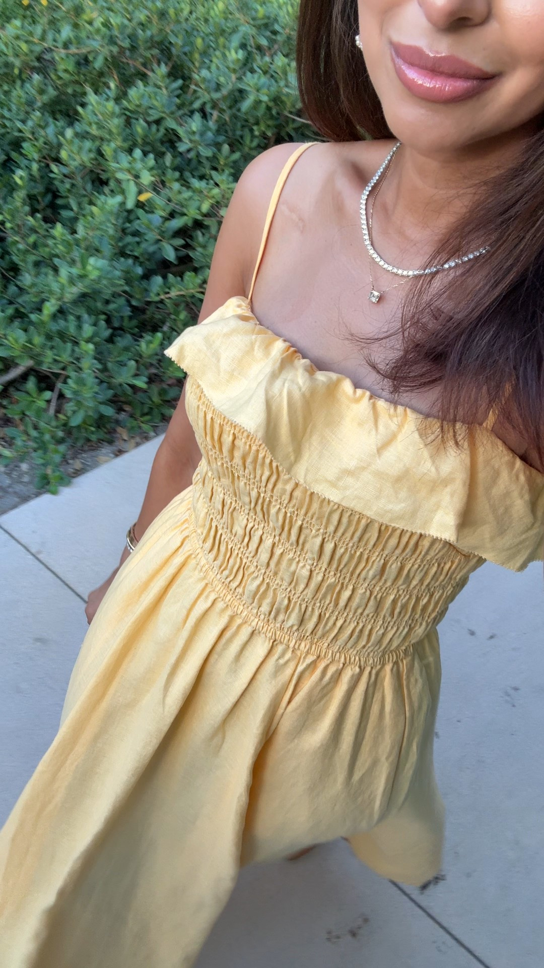 What I wore to dinner & drinks in the Bahamas tonight- I just adore this yellow linen dress! I have the same one in white from last summer and just love the fit and linen fabric - super soft and not stiff/wrinkly! I'm in the XS for size ref - runs TTS

#LTKSeasonal #LTKTravel #LTKStyleTip