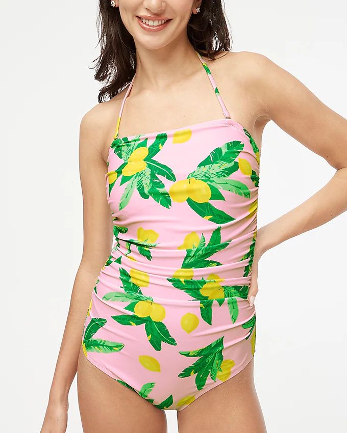 Printed strapless one-piece swimsuit | J.Crew Factory