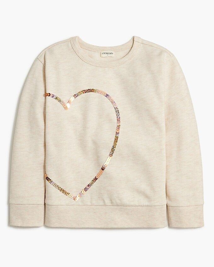 Girls' heart graphic sweatshirt | J.Crew Factory