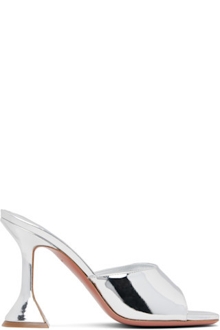 SSENSE Exclusive Silver Lupita Slipper 95 Heeled Sandals | SSENSE
